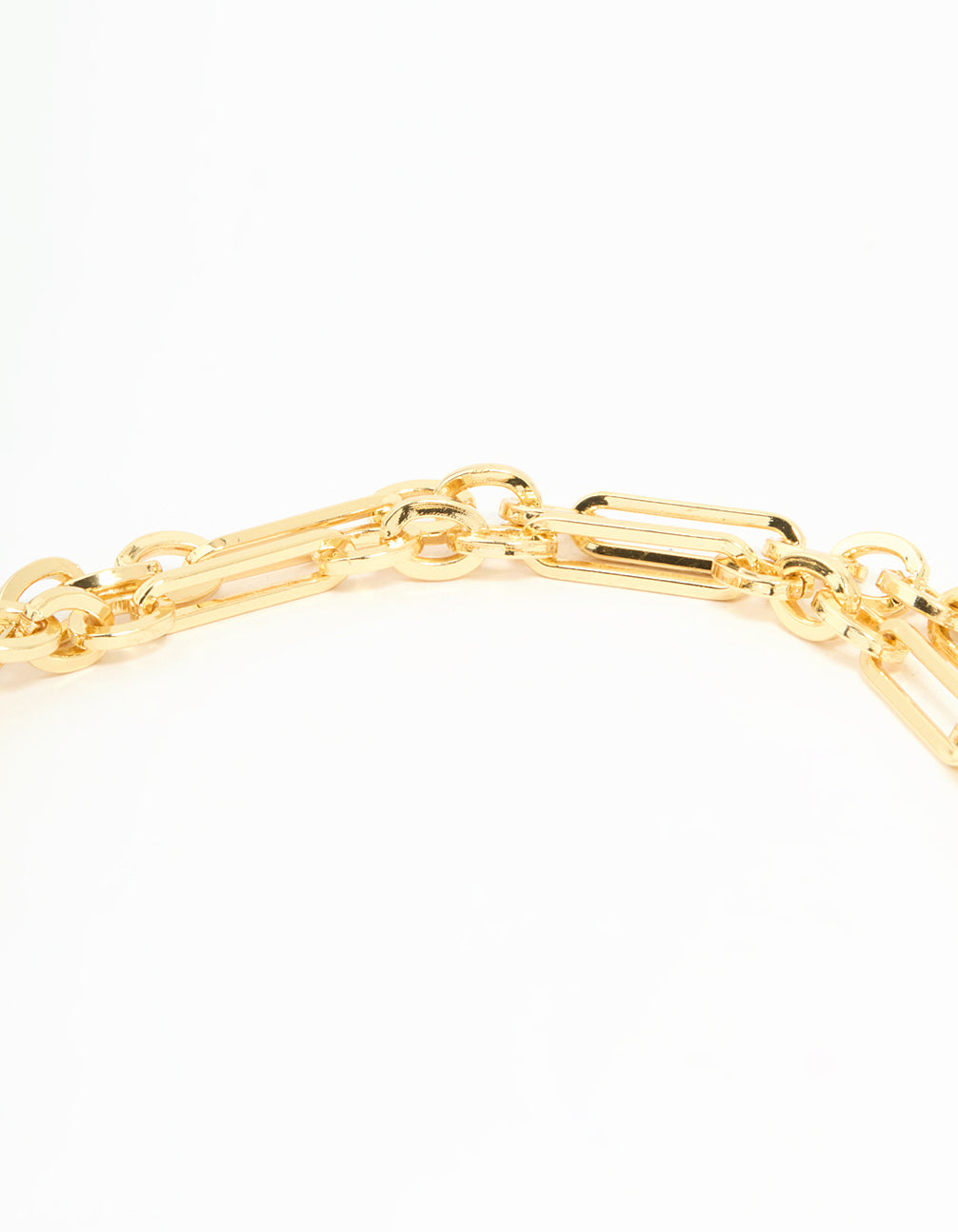 Gold Plated Heart Pendant Chain T & O Necklace