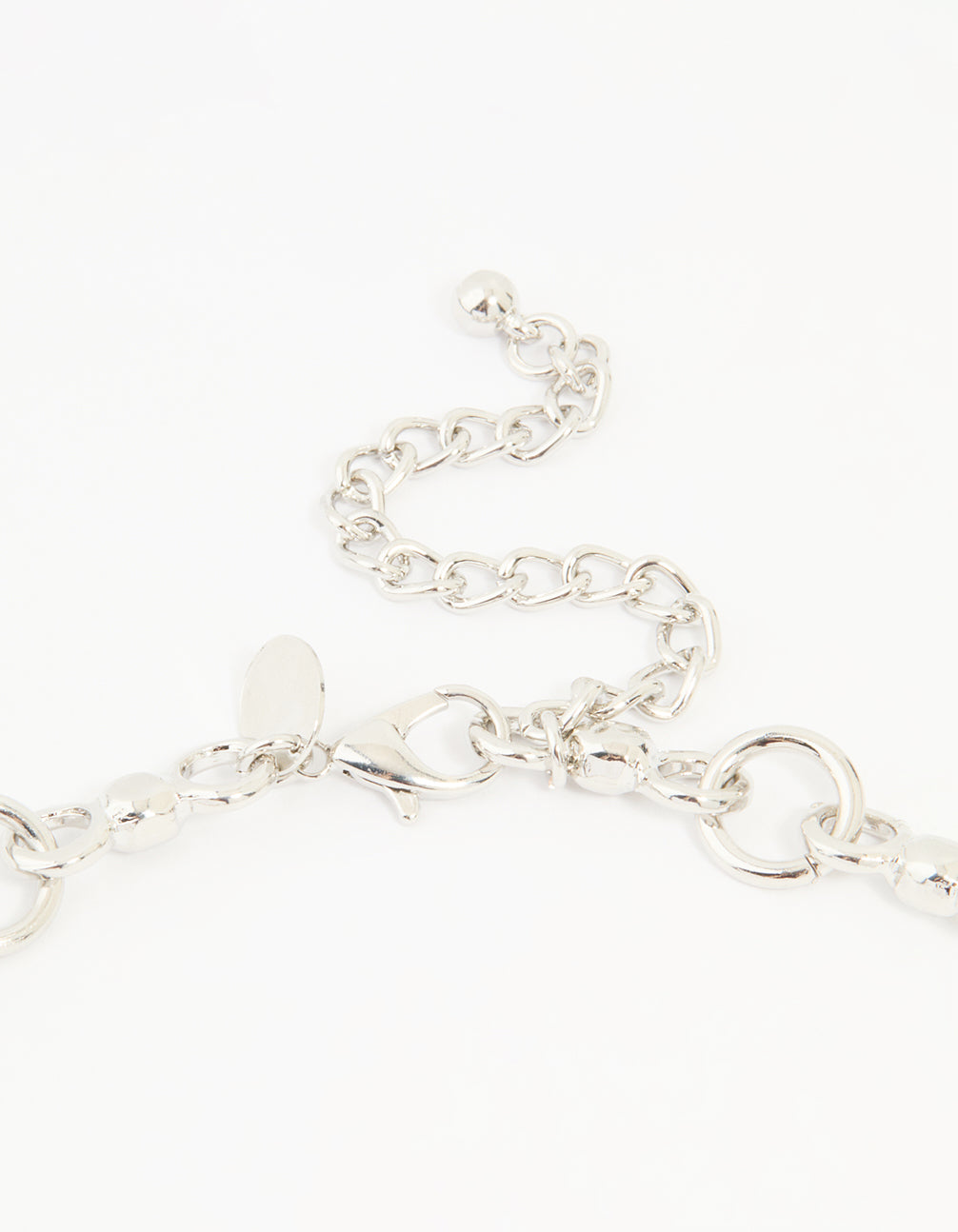 Mixed Metal Textured Charm Necklace