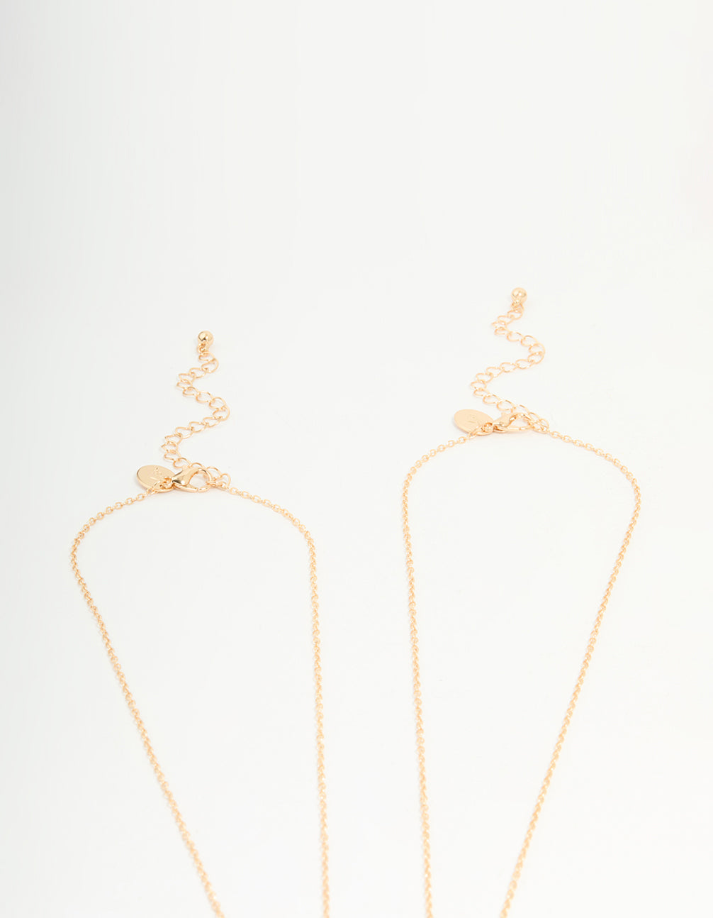 Gold Diamante Heart Friendship Necklaces 2-Pack