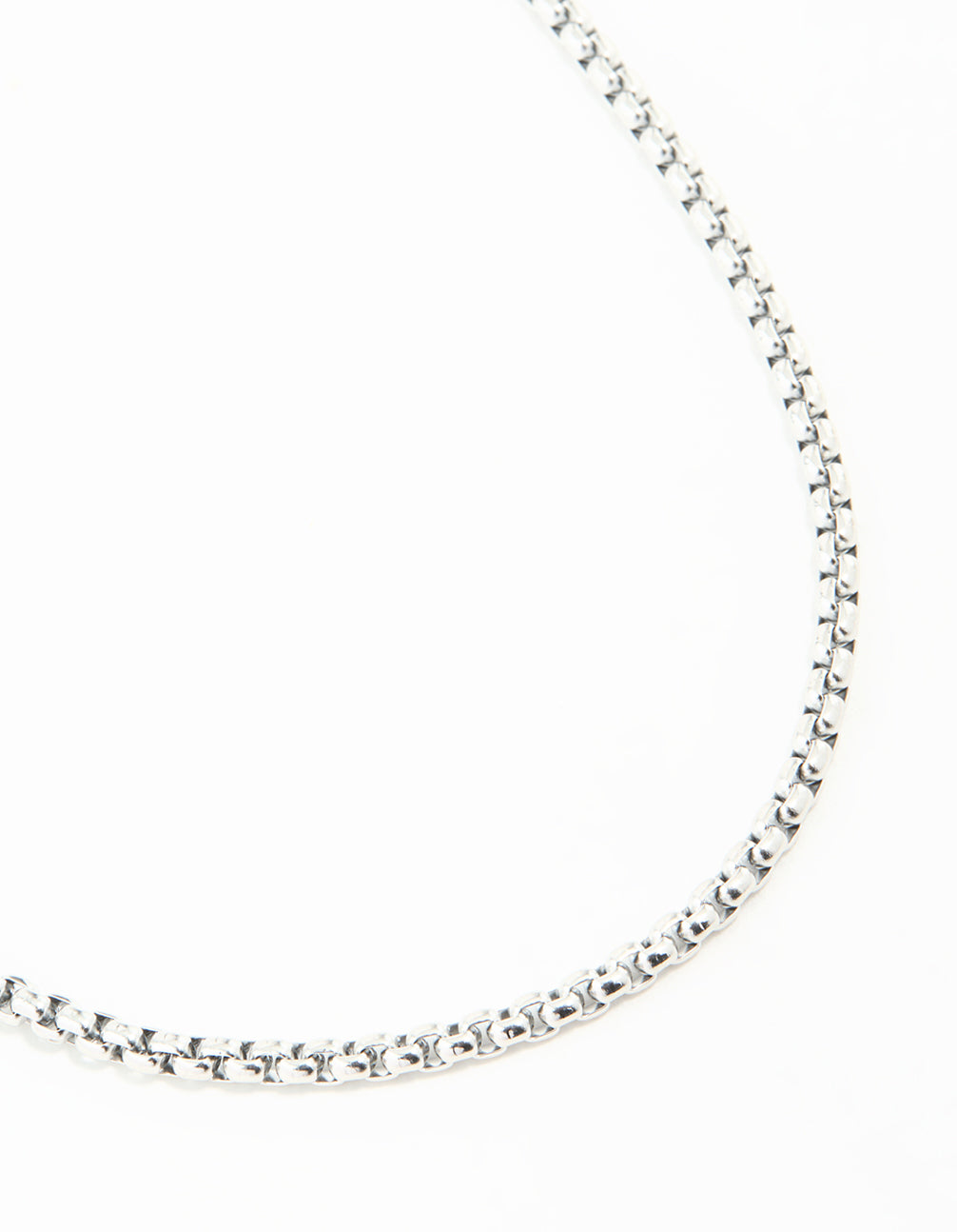 Waterproof Stainless Steel Round Box Chain Short Necklace