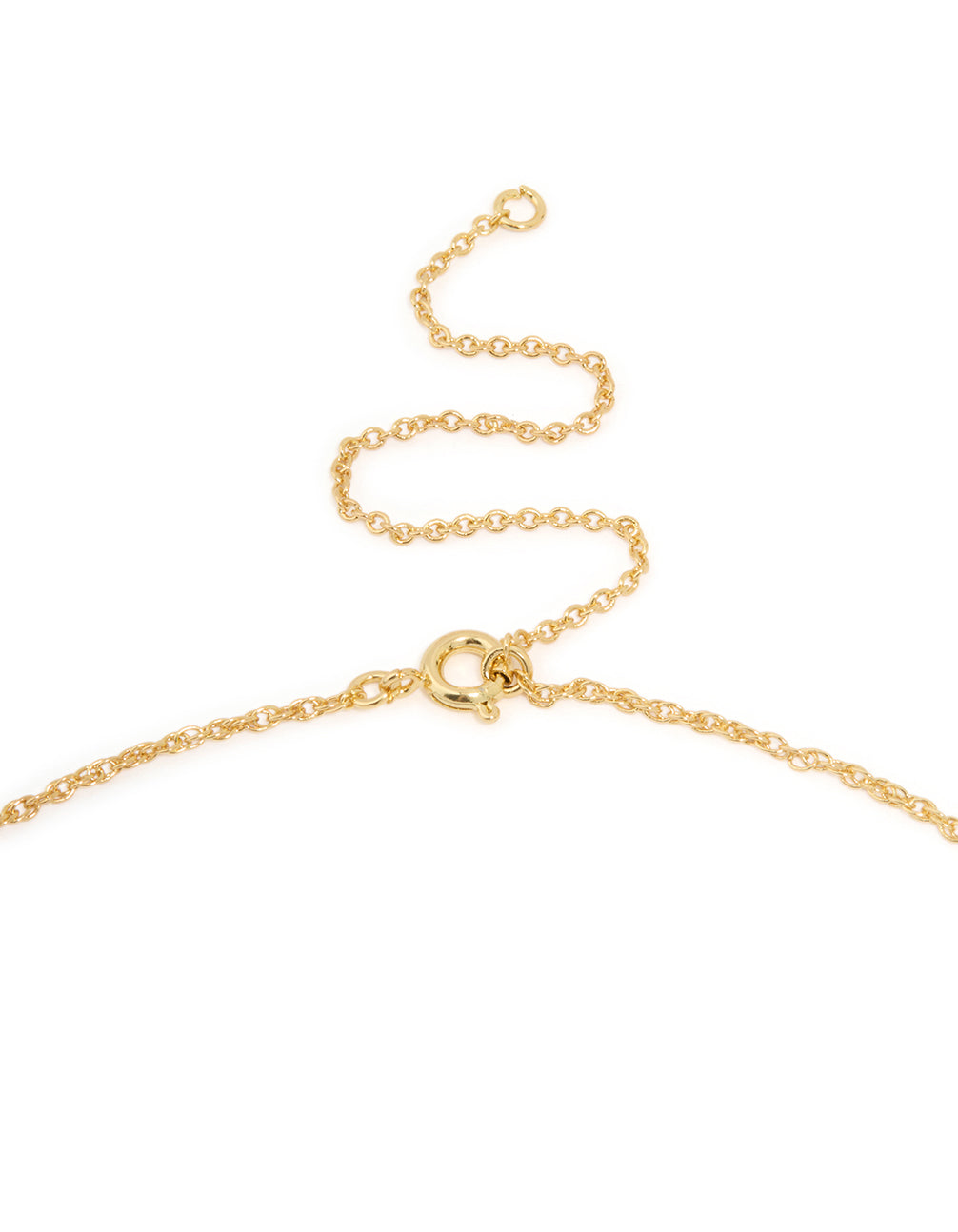 Gold Plated Brass Thin Twist Chain Necklace