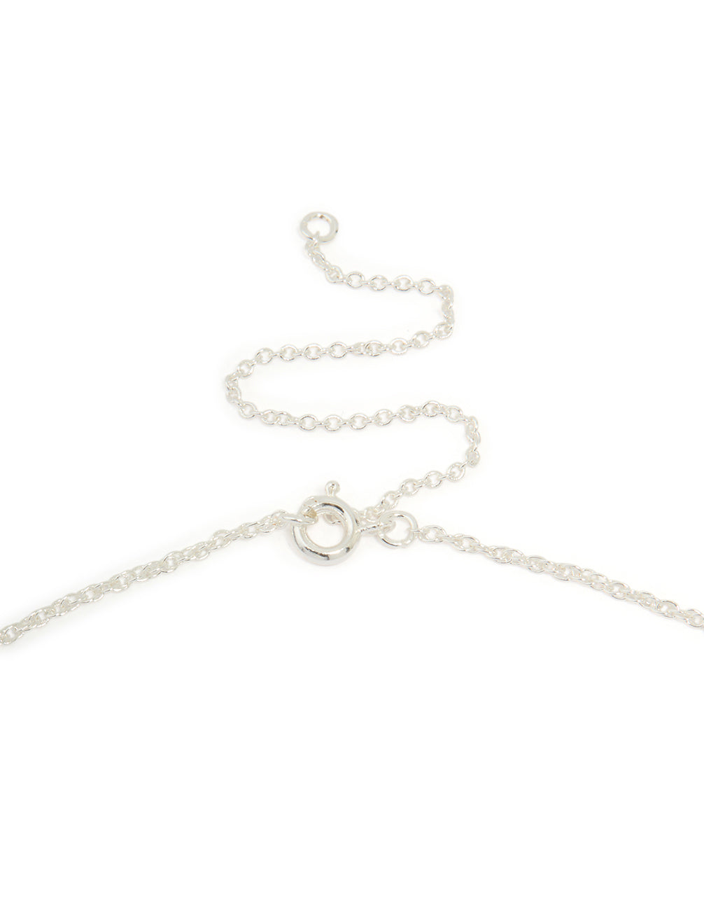 Silver Plated Brass Thin Twisted Chain Necklace