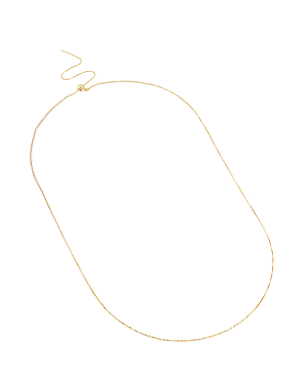Gold Plated Brass Dainty Box Link Necklace