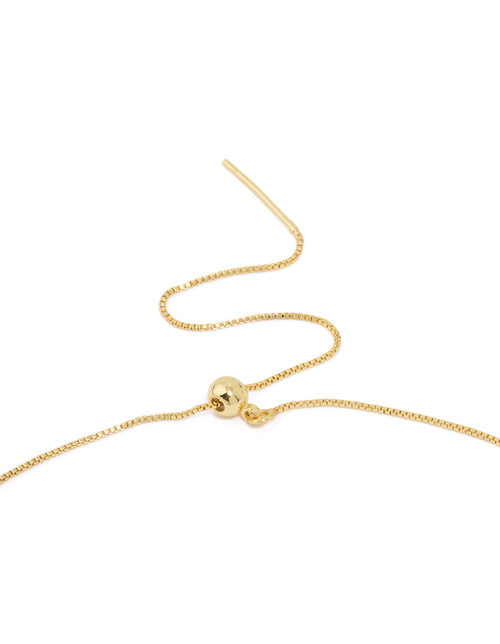 Gold Plated Brass Dainty Box Link Necklace