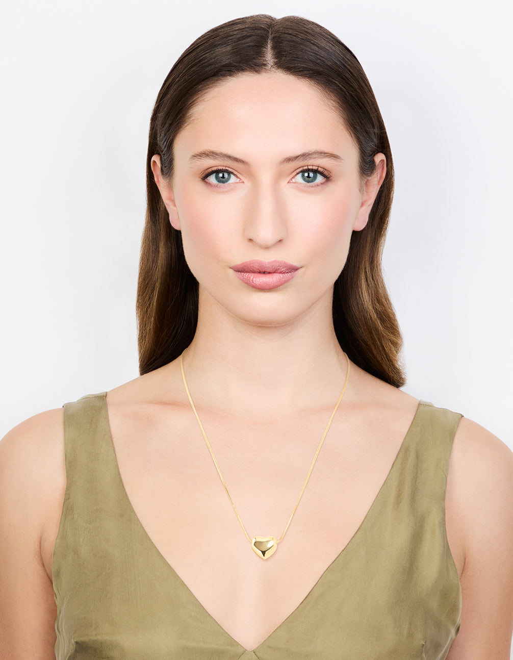 Gold Plated Heart Pendant Necklace