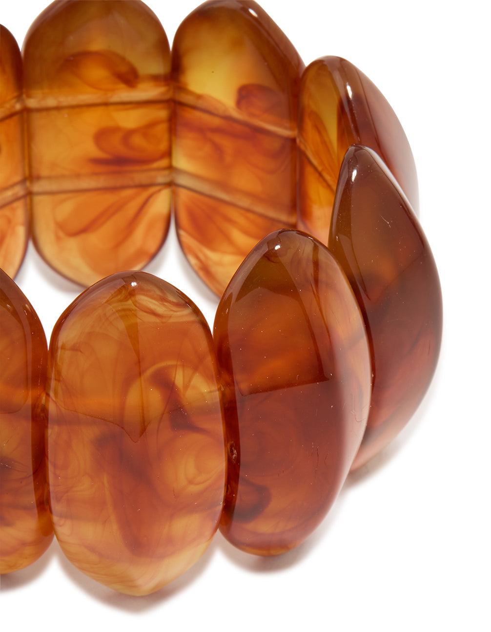 Neutral Beaded Flat Oval Double Row Necklace