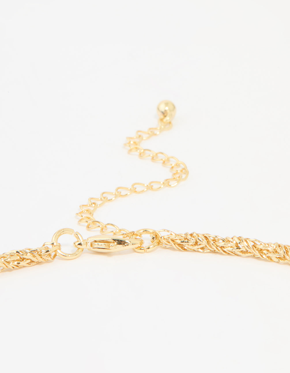 Gold Plated Twisted Chain Cross Necklace