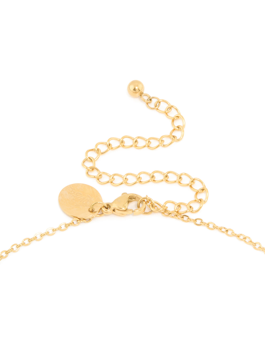 Waterproof Gold Plated Stainless Steel Large Bubble Letter K Necklace