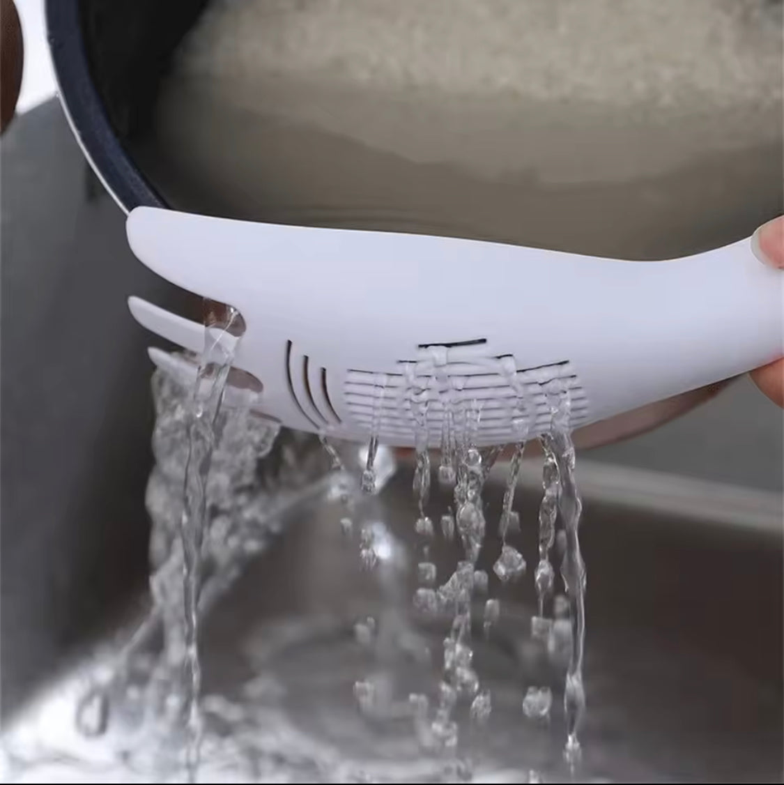 Multifunctional Filter Spoon, Kitchen Durable Rice Sieve, Rice Strainer Filter Spoon, Kitchen Gadgets Tool