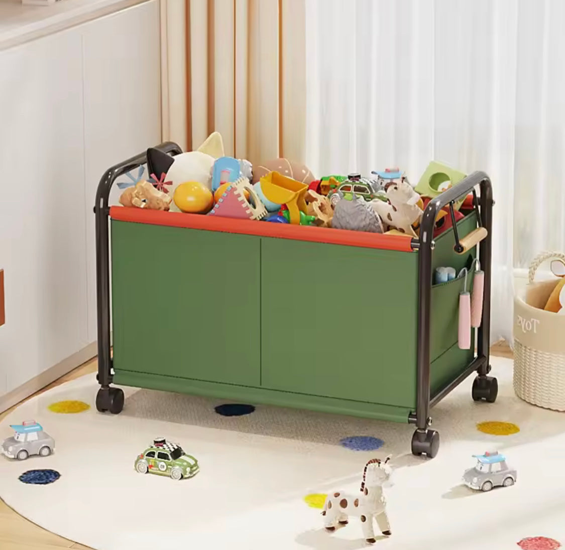 Kids Bedroom Toys Storage Box, Multipurpose Bedroom Organizer, Household Toys Storage Racks With Wheels, Storage Closet Organizer