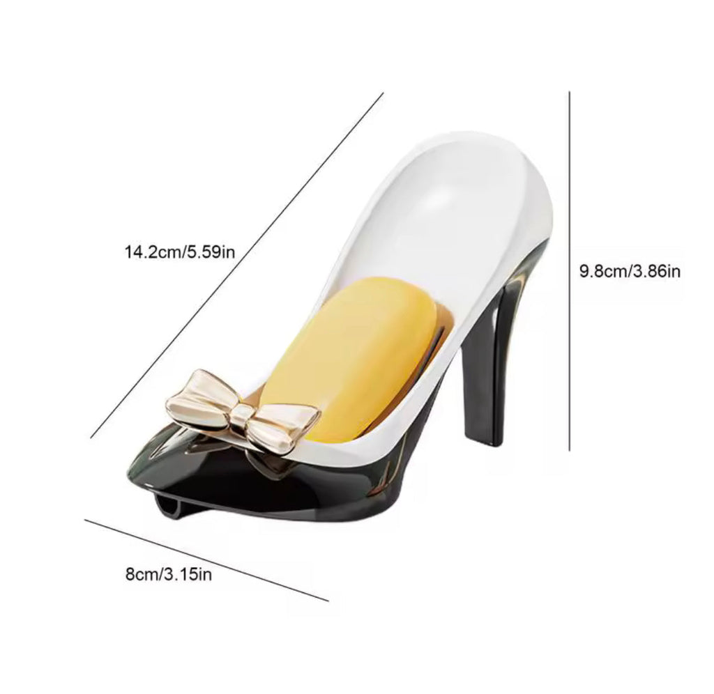High Heel Shape Soap Holder, Bathroom Countertop Soap Box, Space Saving Shoe Soap Dish