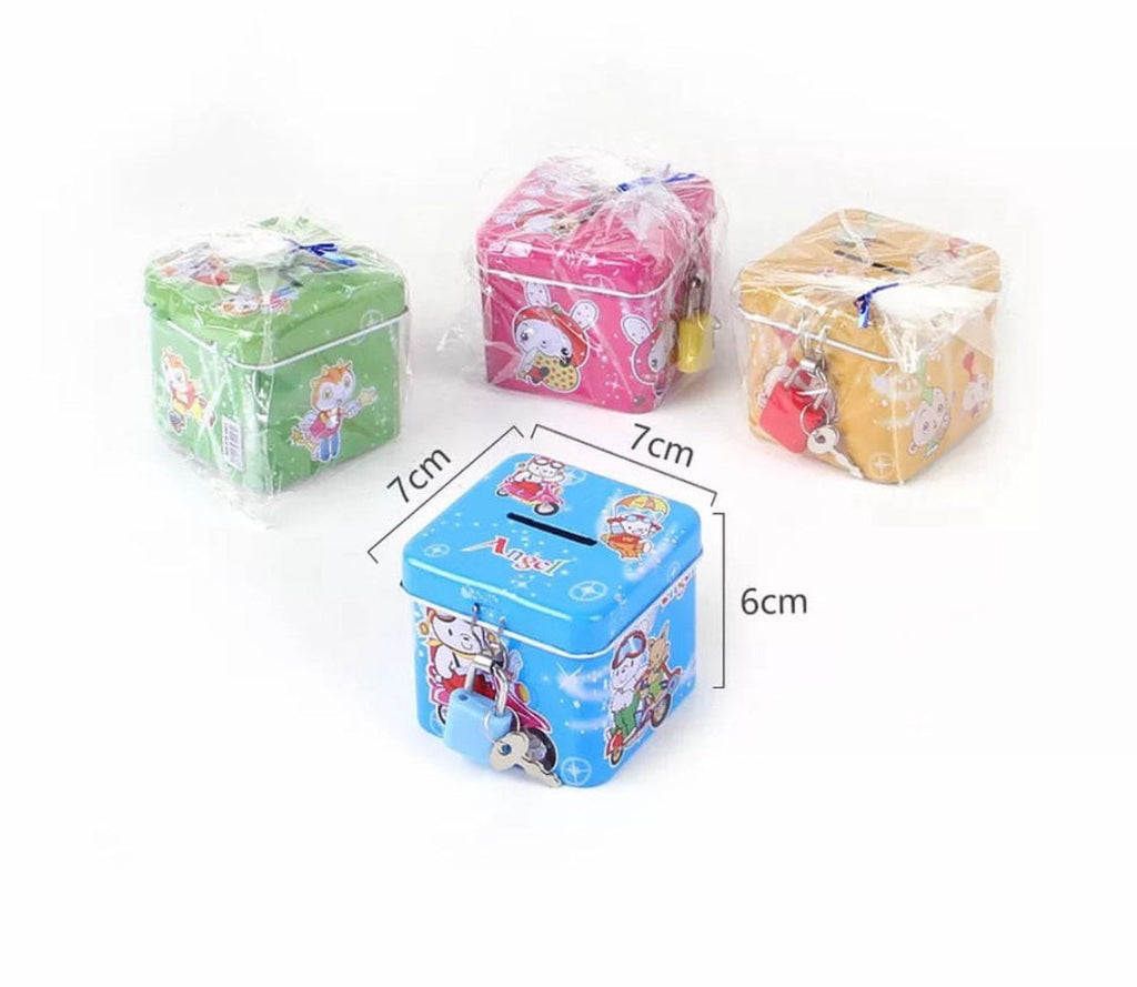 Cute Cartoon Piggy Bank, Kids Money Box, Money Saving Box, Money Box with Lock Key