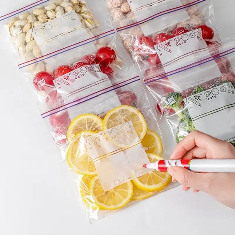 Set Of 30 Food Preservation Pouch, Home Travel Transparent Sealing Zip Lock Bag, Dividing Bags For Fruit Vegetables Meat, Self Seal Clear Plastic Poly Resealable Ziplock Bag, Refrigerator Fresh Keeping Bag, Split Sealing Food Bag