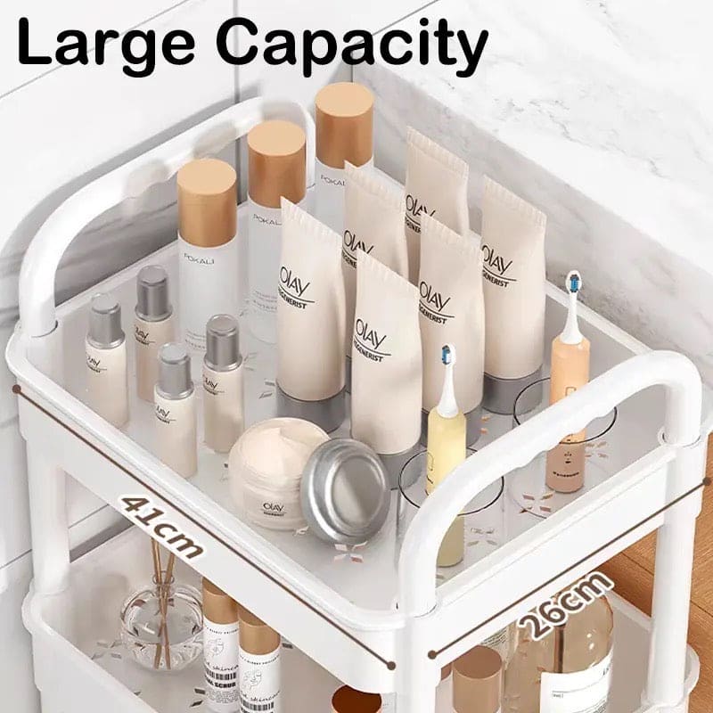 Mobile Durable Rolling Cart, Multi Layer Kitchen Trolley Cart, Snacks Storage Rack with Wheels,  Movable Gap Storage Rack, Trolley Organizer Auxiliary Cart, Home Snack Vegetables Storage Rack with Wheels