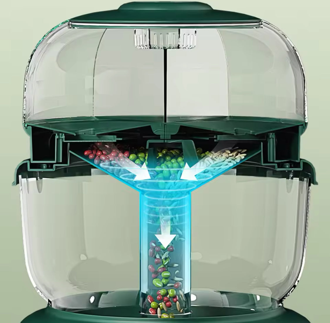 9KG Rotating Sealed Storage Box, Separated Sealed Rice Dispenser, Kitchen Accessories