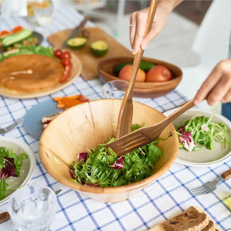 5 Pcs Bamboo Kitchen Utensil, Wooden Cooking Utensil Set