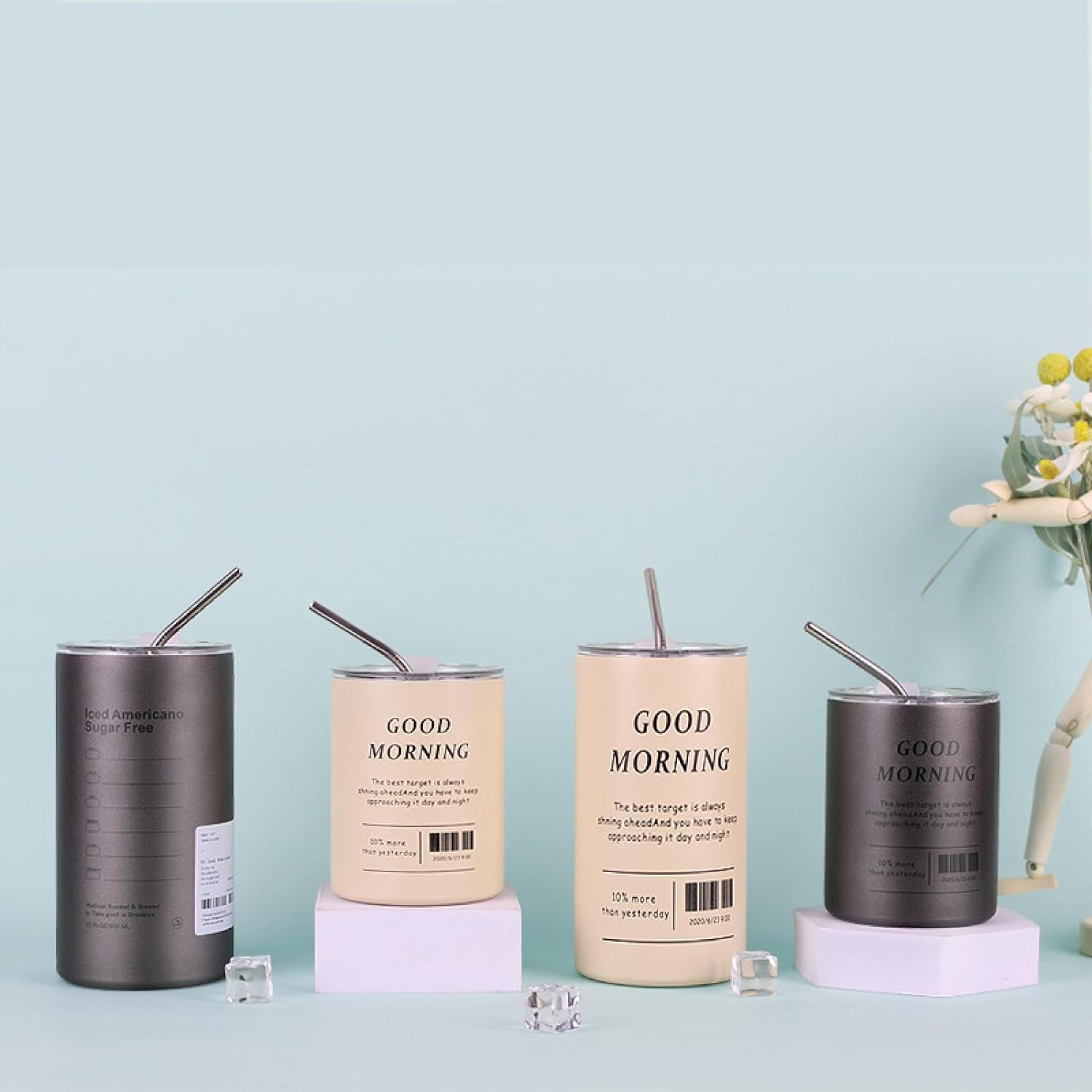 Stainless Steel Iced Coffee Mug