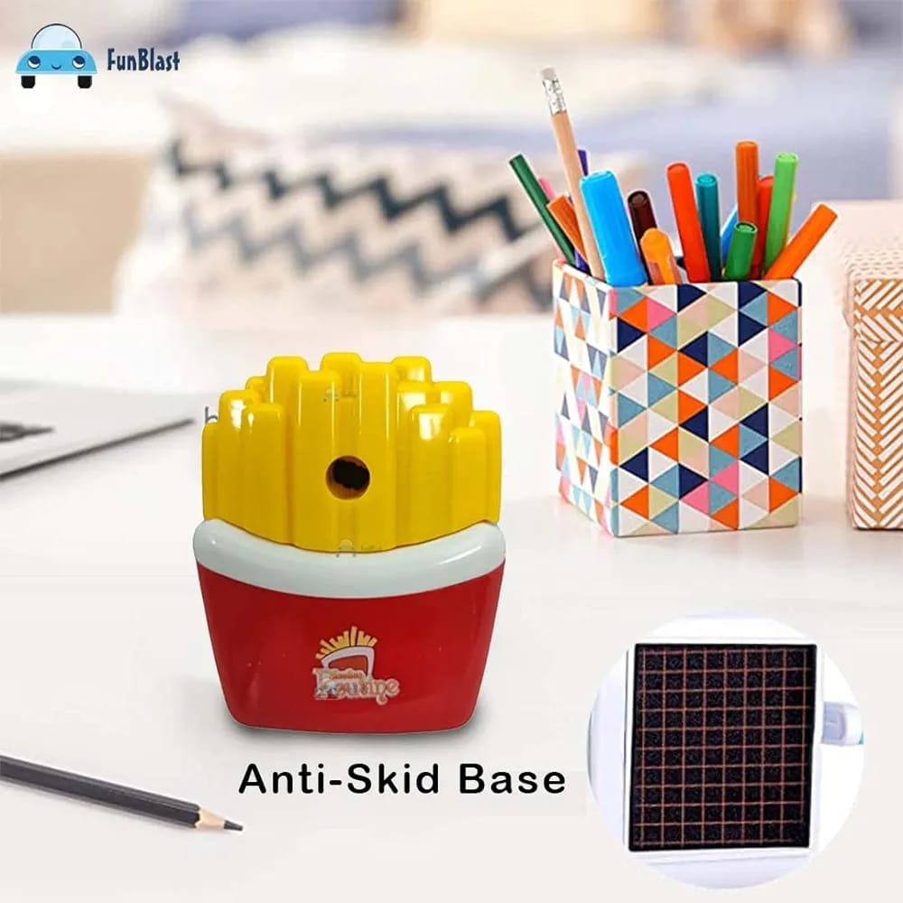 French Fries Pencil Sharpener, Crackles Manual Pencil Sharpener, Fast Food Sharpener Machine