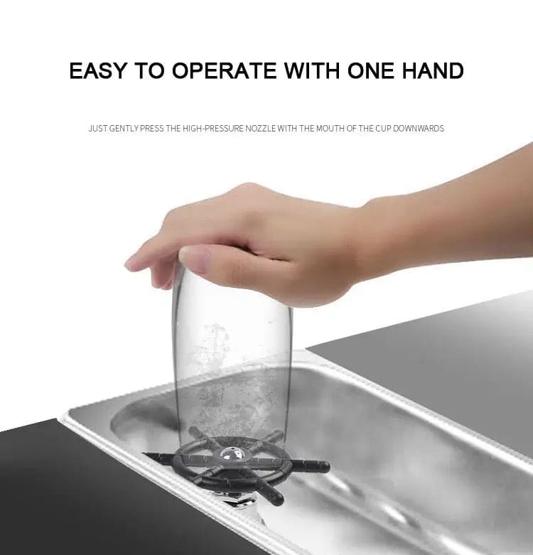 Automatic Cup Washer, Faucet Glass Cleaner For Kitchen Sink.