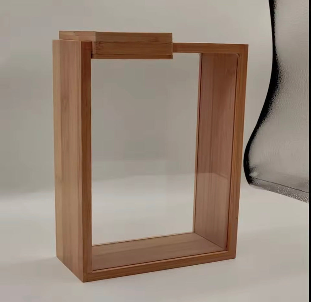 Wooden Cereal Storage Jar, Grain Food Bamboo Storage Container, Kitchen Food Storage Box Organizer