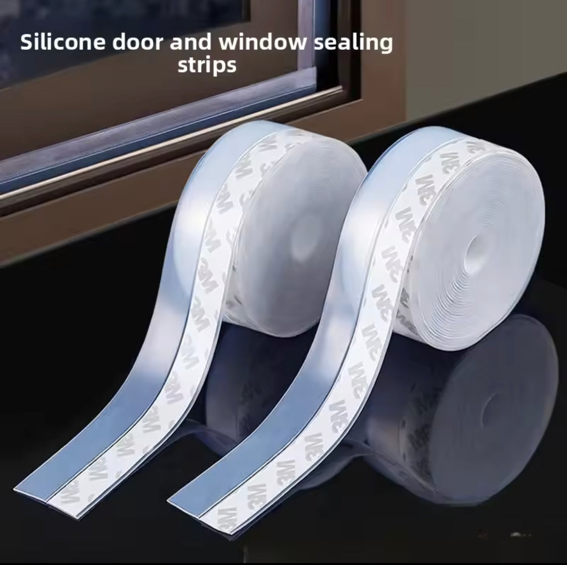 Self Adhesive Noise Stopper Tape, Window Sealing Strip Tape, Dustproof Window Stripping Tape, Silicone Self Stick Sealing Tape