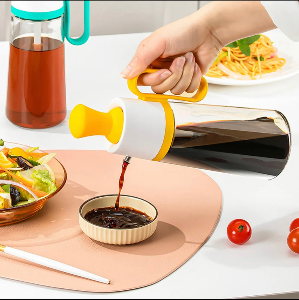 500ml Oil Dispenser Bottle With Brush, Cooking Seasoning Oil Bottle, Multifunctional Oil Bottle With Barbeque Brush