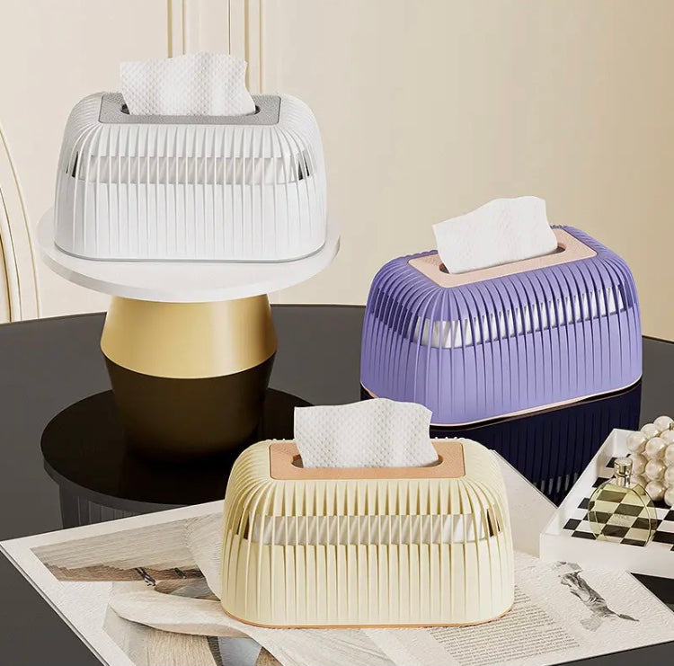 New Simple Plastic Tissue Box, Living Room Tissue Storage Box, Modern Square Shape Tissue Box