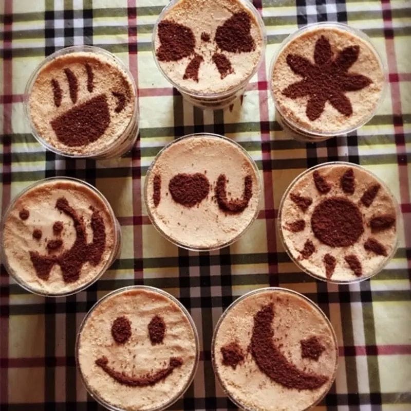 Set Of 16 Coffee Art Stencils, Fancy Latte Printing Mold, Cake Decoration Cake Plastic Mold, Kitchenware Coffee Spray Template, Coffee Writing Stencil, Barista Coffee Stencils