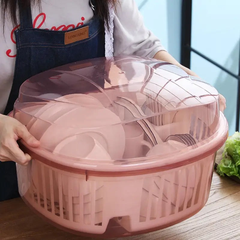 Fancial Dish Draining Rack, Kitchen Tableware Rack Storage Box, Home Dish Drainer Kitchen, Countertop Cutlery Tableware Organizer