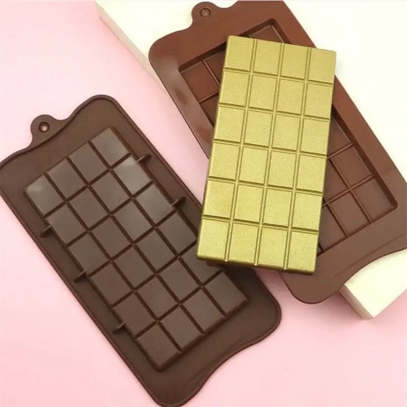 Silicone Cube Bar Mold, 24 Cavity Chocolate Bar Mold, Candy Maker Sugar Mold Bar, Bakeware Kitchen Baking Tool, Block Ice Tray, Non-Stick Reusable Candy and Energy Bar Mold, Cake Decoration Tools
