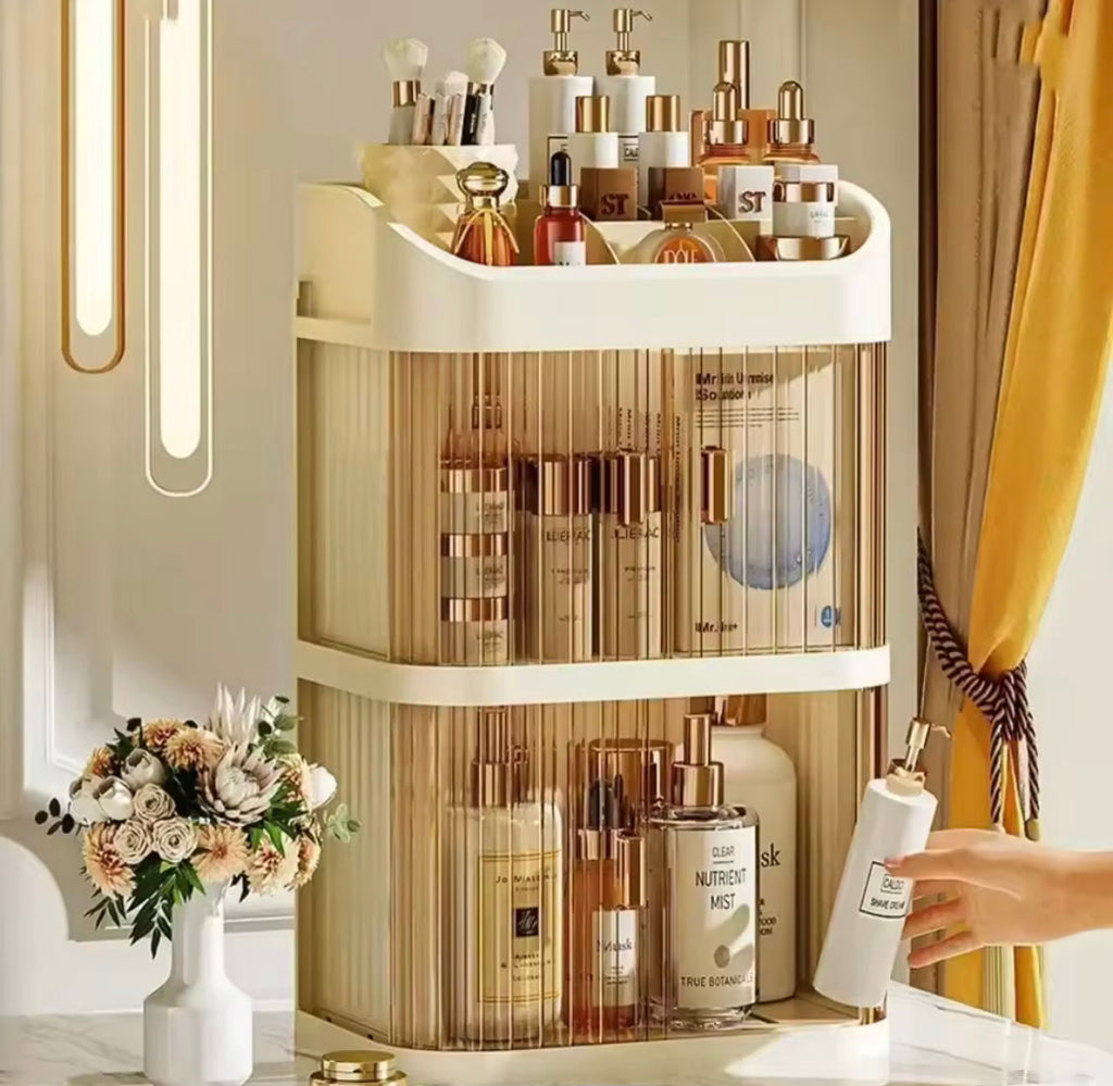 Large Capacity Makeup Storage Box, Dust Proof Dressing Table Storage Rack, Cosmetics Drawer Organizer