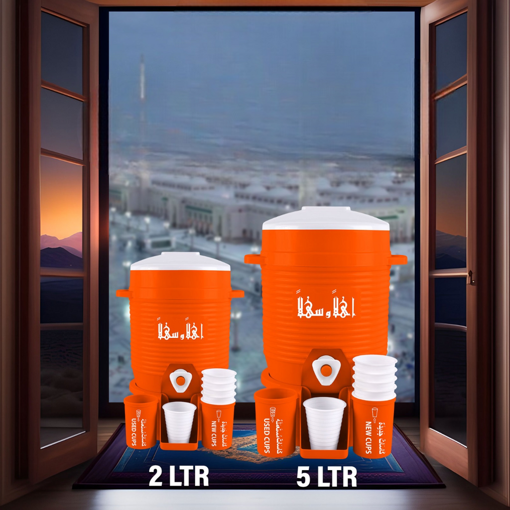 Water Cooler With Glass, Mini water cooler tank, Kitchen Beverage Dispenser Cooler