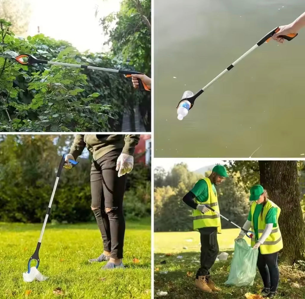 Foldable Grabber Picking Tool, Collapsible Garbage Grabber, Lightweight Heavy Duty Elderly Gripper, Aluminum Alloy Folding Type Garbage Clip