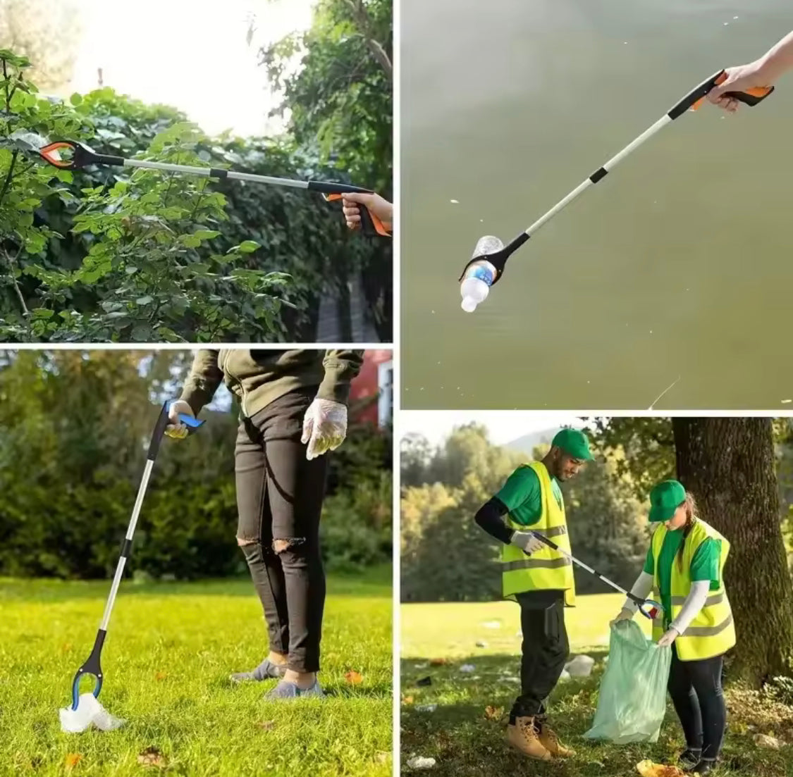 Foldable Grabber Picking Tool, Collapsible Garbage Grabber, Lightweight Heavy Duty Elderly Gripper, Aluminum Alloy Folding Type Garbage Clip