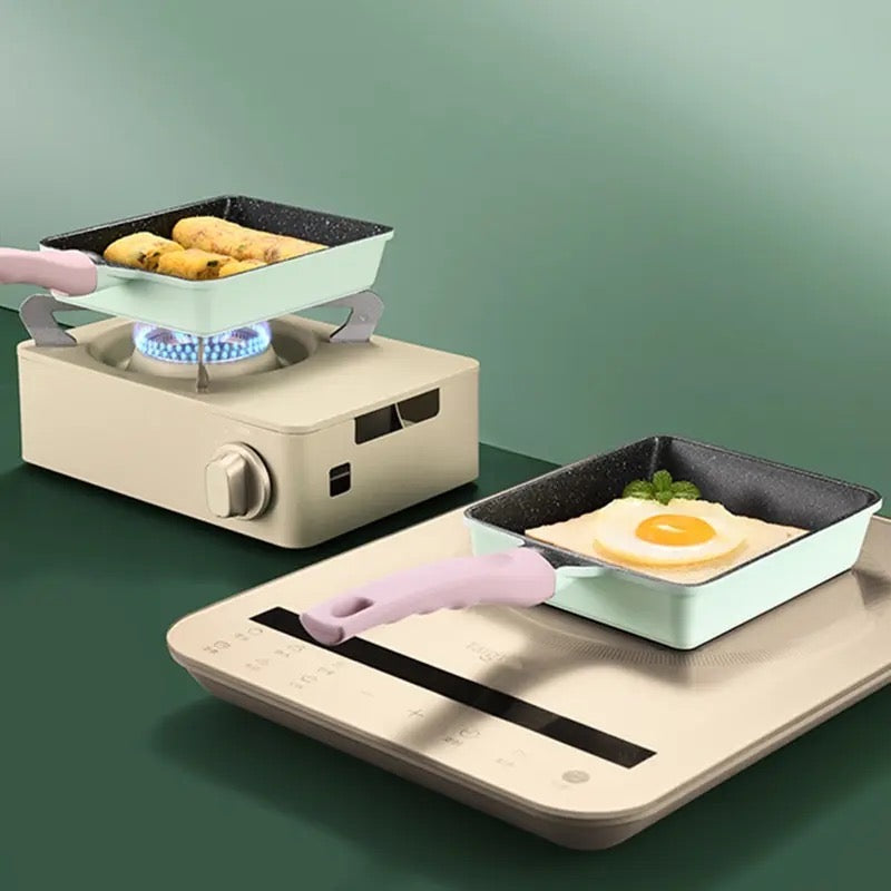 Aluminum Alloy Frying Pan, Cooking Skillet Cookware, Non-stick Square Cooking Skillet Frying Pan