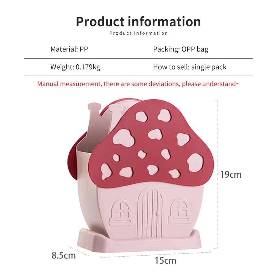 Mushroom Drying Cutlery Basket, Kitchen Tableware Storage Rack Cutlery Holder, Multifunctional Kitchen Sink Box, Hollow Drainer Spoon Fork Holder