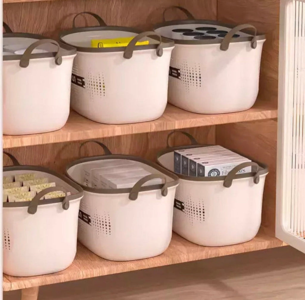 3pcs Multipurpose Storage Basket, Closet Organization Container Basket, Toiletries Storage Basket