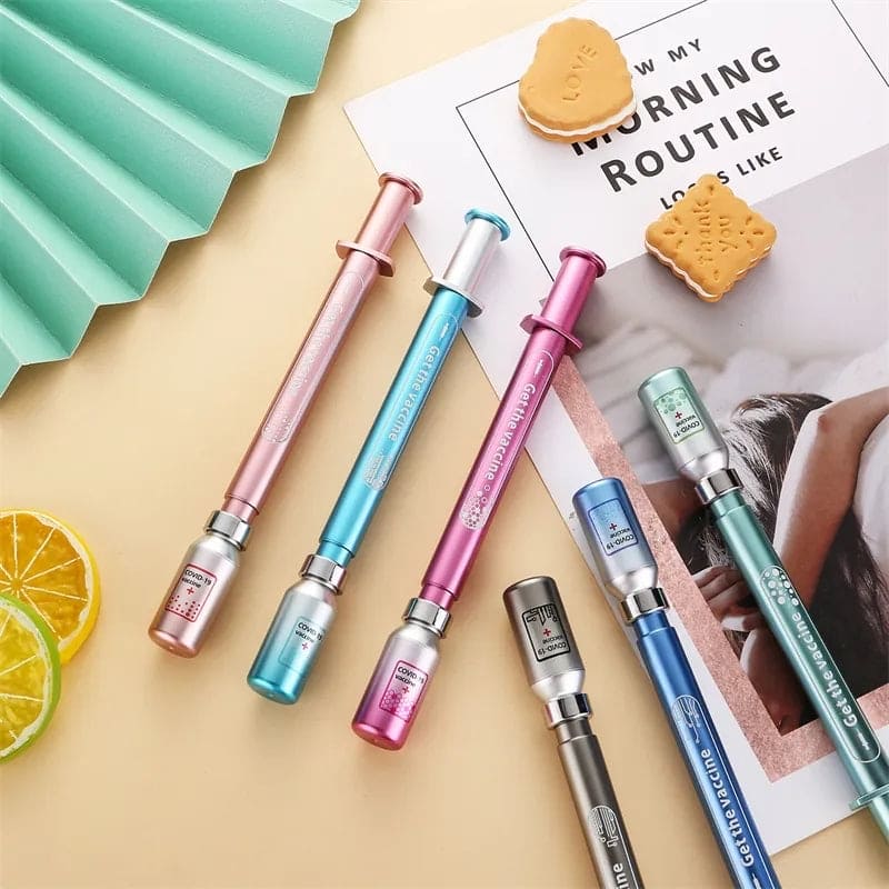 Luminous Vaccine Gel Pen, Doctor Nurse Pen, Syringe Neutral Pens.