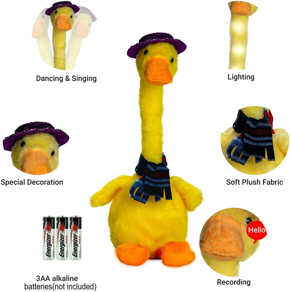 Lovely Talking Toy Dancing Duck, Electronic Dancing Ducks with Funny Clothes, Duck Plush Toy.