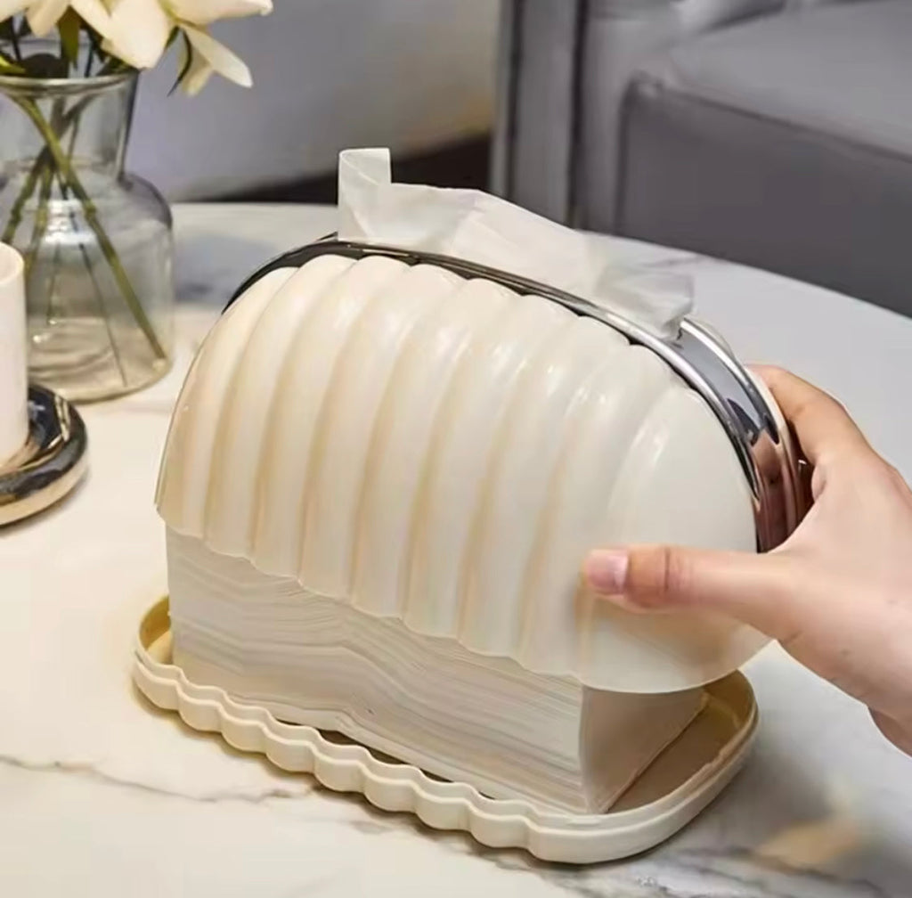 Creative Shell Tissue Box, Luxury Bread Style Tissue Box, Tea Table Decoration Napkin Paper Box
