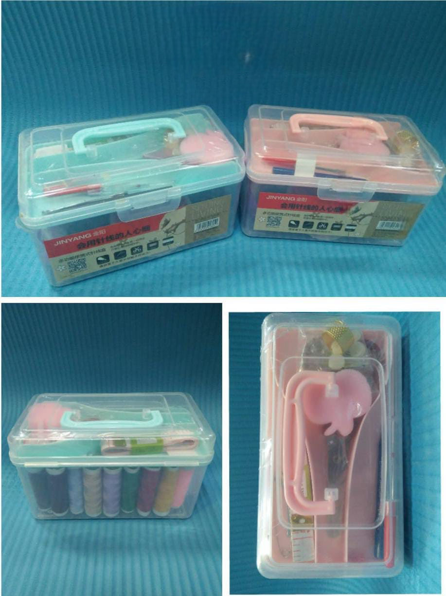 Double Layer Storage Box, Multipurpose Plastic Storage Case, Sewing Kit Box