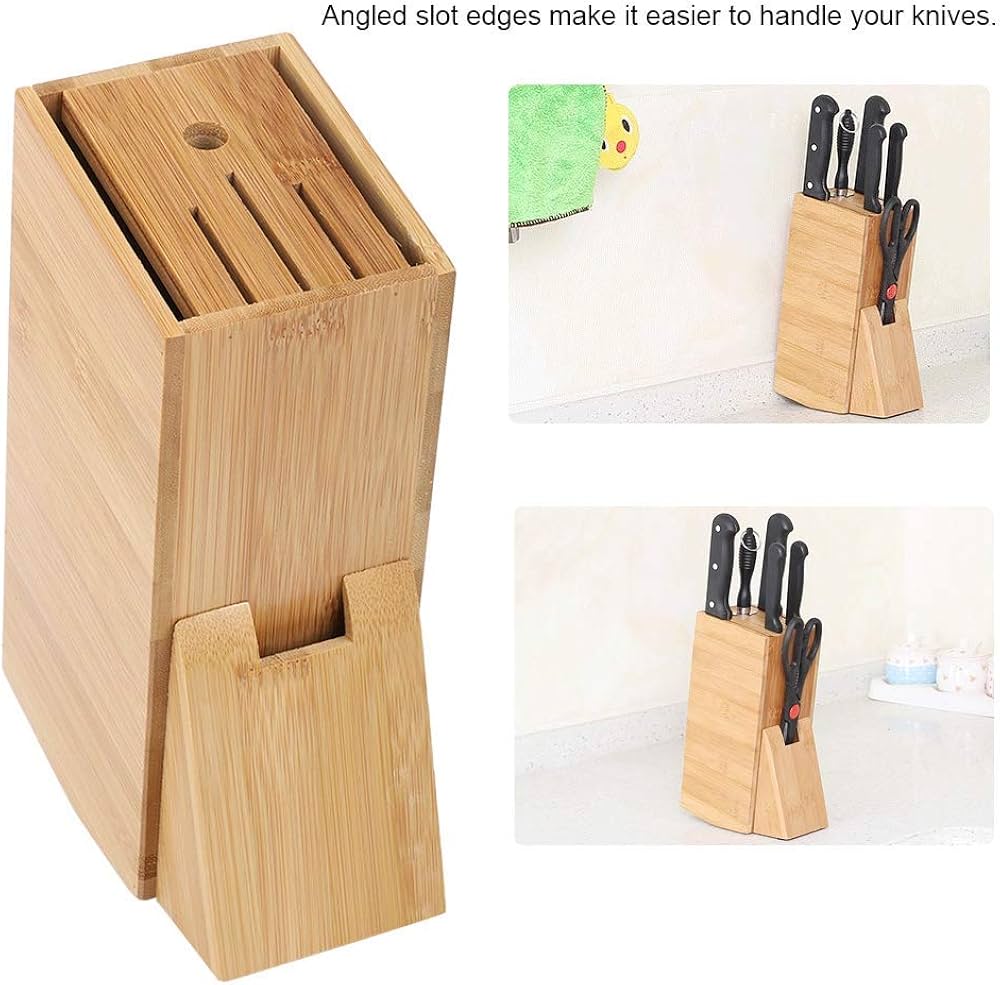 8pcs Kitchen Pine Knives Set With Wooden Holder, Kitchen Drawer Utensils Holder, Wooden Knife Organizer Case