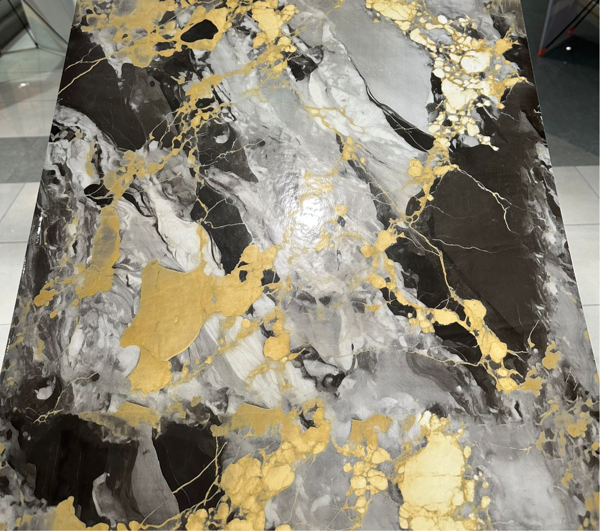 Waterproof UV Marble Sheet, Self Adhesive KSE Walls Sticker, Kitchen Cabinets Countertop Wallpaper