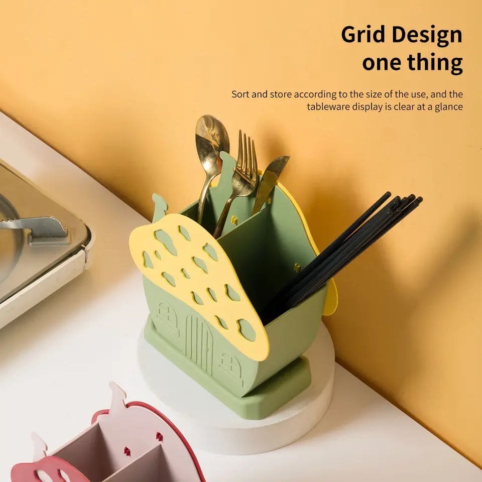 Mushroom Drying Cutlery Basket, Kitchen Tableware Storage Rack Cutlery Holder, Multifunctional Kitchen Sink Box, Hollow Drainer Spoon Fork Holder