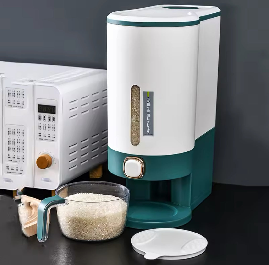 Insect Proof Press Type Cereal Dispenser, Rice Storage Box, Moisture Proof Rice Storage Container