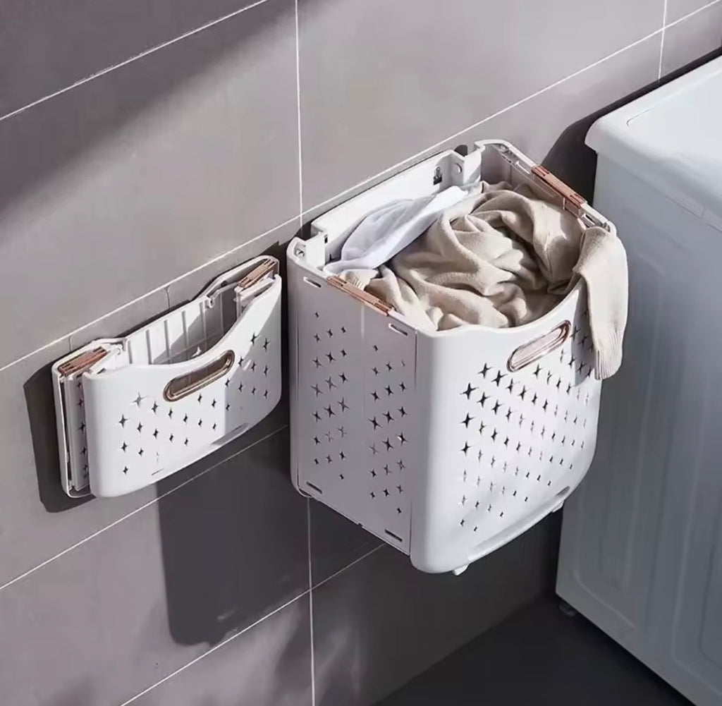 Large Capacity 2 Layers Durable Clothes Basket, Children Clothes Toys Book Storage Organizer, Foldable Laundry Basket, Multifunctional Storage Dirty Clothes Basket