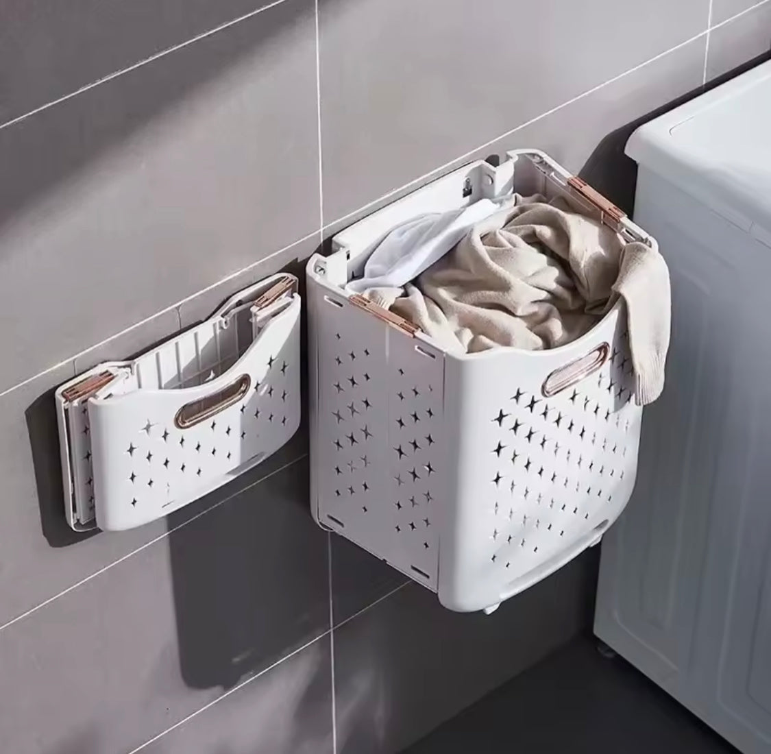 Large Capacity 2 Layers Durable Clothes Basket, Children Clothes Toys Book Storage Organizer, Foldable Laundry Basket, Multifunctional Storage Dirty Clothes Basket