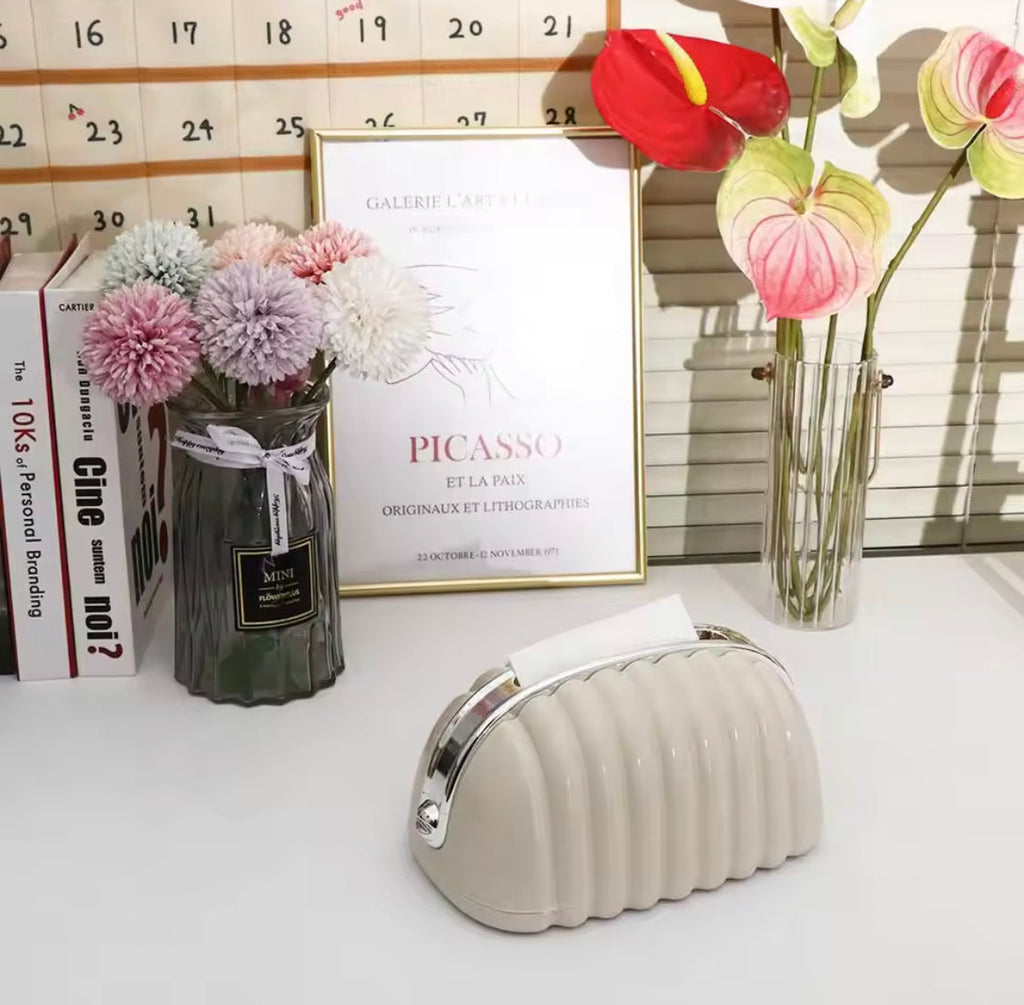 Creative Shell Tissue Box, Luxury Bread Style Tissue Box, Tea Table Decoration Napkin Paper Box