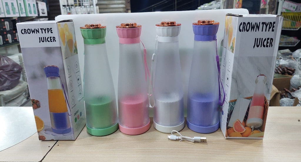 Crown Type Juicer, Mini Portable Blender Fruit Mixers, 400ml Electric Juicer, Anti Drip Blender, Mini Shake Smoothie Blender, Wireless Electric Juicer, Travel Electric Portable Mixer Bottle, Portable Smoothies Blender