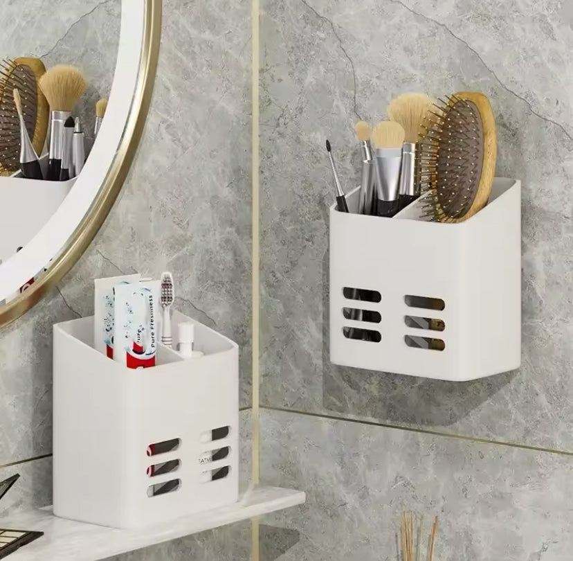 Wall Mounted Bathroom Shelf, Multifunctional Cutlery Rack, Wall Hanging Storage Shelf, Bathroom Accessories